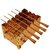 Taluka (10 x 5 Inches) Pure Copper Paneer Tikka Rectangular Barbecue Grille With 5 Skewers  For Paneer Chicken Tikka Dish Garden Outdoor Picnic Use