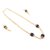 Exclusive Pearl  Crystal Ball Necklace Mala with Earring (CM-051)