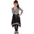 Girls Dress Stylish Party Dress With Leggings  By Arshia Fashions - Sleeveless - Striped- Party Wear