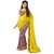 Triveni Yellow Georgette Printed Saree With Blouse