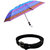 Jars Collections Combo Of Multicolor Umbrella And Womens Belt