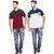 Demokrazy Multicolor Cotton Blend Men's Pack of two Small pocket T-shirts