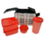 Topware Check Red 4 container lunch Box( with Bag)