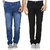Super Dude Black Trouser  Denim Blue Jeans  (Combo of 2)