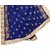 Meia Blue Satin Embroidered Saree With Blouse
