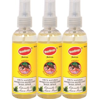 Combo of Mosquito Repellent Body Spray (100ml) ( Pack of 3 )