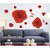 Jaamso Royals 'Romantic Red Rose Wall Stickers' Wall Sticker (PVC Vinyl, 90 cm X 60 cm, Decorative Stickers)