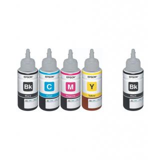 Original Epson Ink All Colors + Black Extra 70 Ml Each For L100/L110/L200/L210/L300/L350/L355/L550