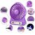 Mini Portable USB Fan High Speed Rechargeable Lithium Battery LED Light 3 Speed mix colour