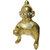 Laddu Gopal idol (7.5x4.5x7.5CM) with Singhasan (Brass, Golden) Shriram Traders