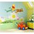 Jaamso Royals ' Vigny Bear Swing Tigger kindergarten children room' Wall Sticker (PVC Vinyl, 70 cm X 50 cm, Decorative Stickers)