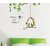 Jaamso Royals 'Green leaves love birds ' Wall Sticker (PVC Vinyl, 70 cm X 50 cm, Decorative Stickers)