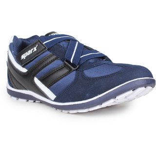 sparx men's navy blue and white running shoes