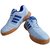 Port Men's Blue White Smash Badminton Shoes