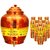 Taluka T-APPWP-1LHJLBC6P Copper Water Pot 16 Liter With Set 6 (1000 ML) Hammer Leak Proof Bottle