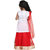 Qeboo Blue and Red Embroidered Lehenga Choli for Girls