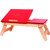IBS Red Matte Finish With Drawwer Solid Wood Portable Laptop Table  (Finish Color - RED)