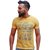 Koncolor Round Neck Yellow Colour Printed T-shirt