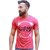 Koncolor Round Neck Pink Colour Printed T-shirt