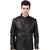 Leather Retail Black Plain Jacket