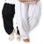 Stylobby Black and White Cotton Full Patiala Salwar combo of 2