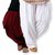 Stylobby Maroon and White Cotton Full Patiala Salwar combo of 2