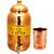 Taluka Pure Copper Handmade Water Pot Tank Matka Dispenser  2000 ML Capacity  with 1 Copper Glass 300 ML For Kitchen Good Health Benefit