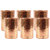 Taluka Set of 6 Traditional Handmade Pure Copper Glass Cup Volume 350 ML Water Storage for Good Health Yoga, Ayurveda Benefits Tumbler