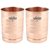Taluka Pure Copper Glass Tumbler, Set of 2, 300 ML for Storage and Drinking Purpose For Ayurveda Good Health Benefits ( 3 x 4 inches ) Hotel Restaurant Home Drinkware Glass