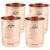 Taluka Pure Copper Glass Tumbler, Set of 4, 300 ML for Storage and Drinking Purpose For Ayurveda Good Health Benefits ( 3 x 4 inches ) Hotel Restaurant Home Drinkware Glass