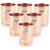Taluka Pure Copper Glass Tumbler, Set of 6, 300 ML for Storage and Drinking Purpose For Ayurveda Good Health Benefits ( 3 x 4 inches ) Hotel Restaurant Home Drinkware Glass