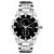 Golden Bell Men'S Silver  Black Round Metal Strap Wrist Watch (375Gb)