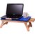 IBS Blue Matte Wwith Drawer Solid Wood Portable Laptop Table  (Finish Color - Blue)