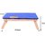 IBS Blue Mmatte With Drawer Solid Wood Portable Laptop Table  (Finish Color - Blue)