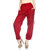Delhi Seven Red Cotton Fashionable Casual Pants for Girls