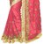 Meia Pink Satin Embroidered Saree With Blouse