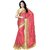 Meia Pink Satin Embroidered Saree With Blouse