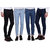 X-Cross Denim Slim Fit Jeans for Men-Pack Of 4 Pcs