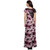 Raas Prt Floral Print Maxi Dress with Black Lace Overlay