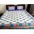 White king size cotton double bedsheet (100X100) with 2 pillow cover