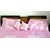 pink cotton Double bedsheet with 3 cushion cover with fillor and 2 pillow cover combo
