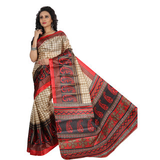                       Svb Saree Multicolour Art Silk Saree Without Blouse Piece                                              