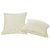 Just Linen Pair of Cross Striped Snow White Fleece Cushion Covers