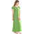 Be You Serena Satin Green Dots-stripes Printed Nightgown for Women