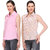 YALINA PLUS Combo of two printed sleeveless shirts