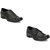 Groofer Men's Black Slip on or Lace up Formal Shoes combo