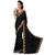 Bhavna Creation Black Georgette Embroidered Saree With Blouse
