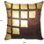STITCHNEST Brown and Gold Velvet 16 X 16 Inch Abstract Cushion Cover - Set of 5