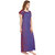 Be You Serena Satin Blue-Red Floral Printed Nightgown for Women
