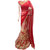 SRK Red Net Embroidered Saree With Blouse